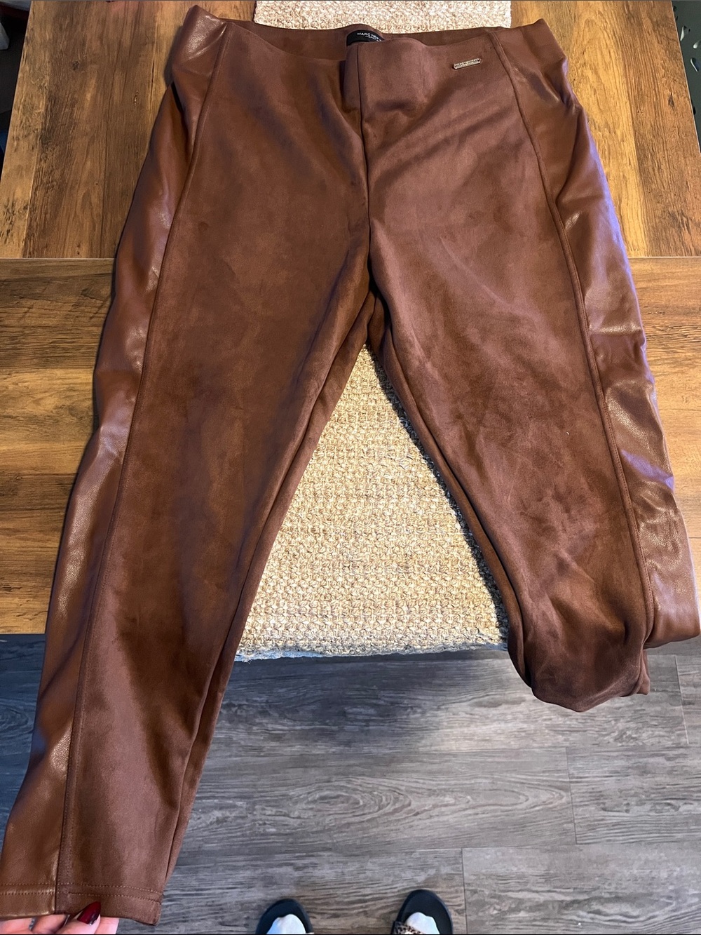 Marc New York Andrew Marc Faux Leather Leggings in Brown XL